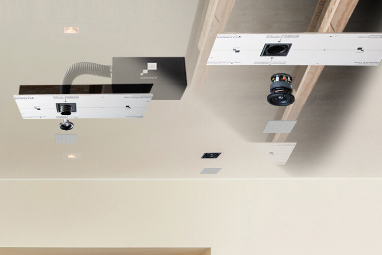 Ceiling Mounted Sonance Architectural Series Speakers