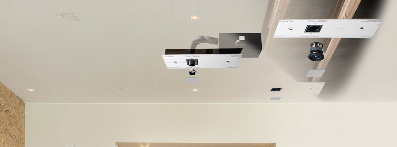 Ceiling Mounted Sonance Architectural Series Speakers