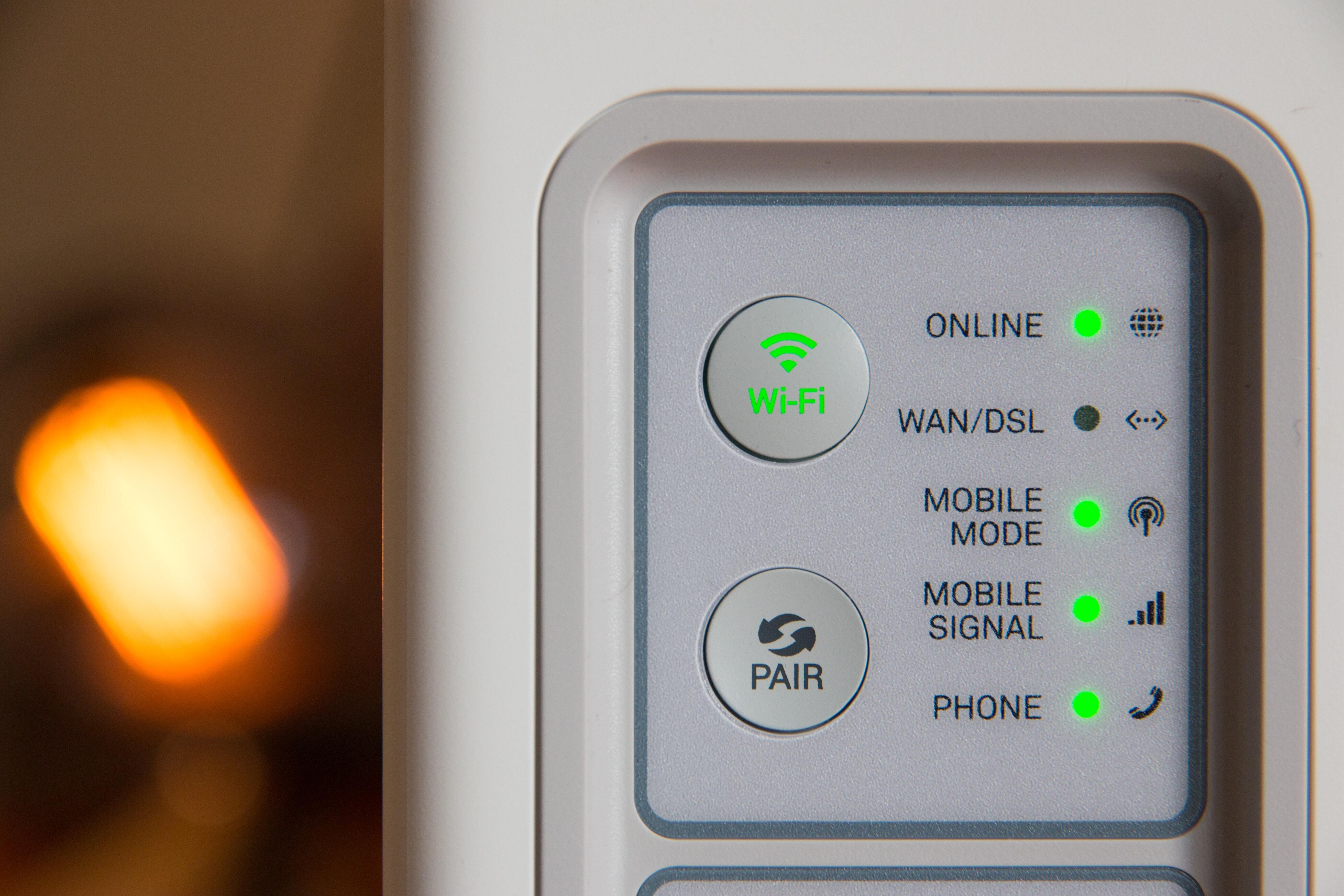 Closeup of WiFi System's Access Point Touchpad