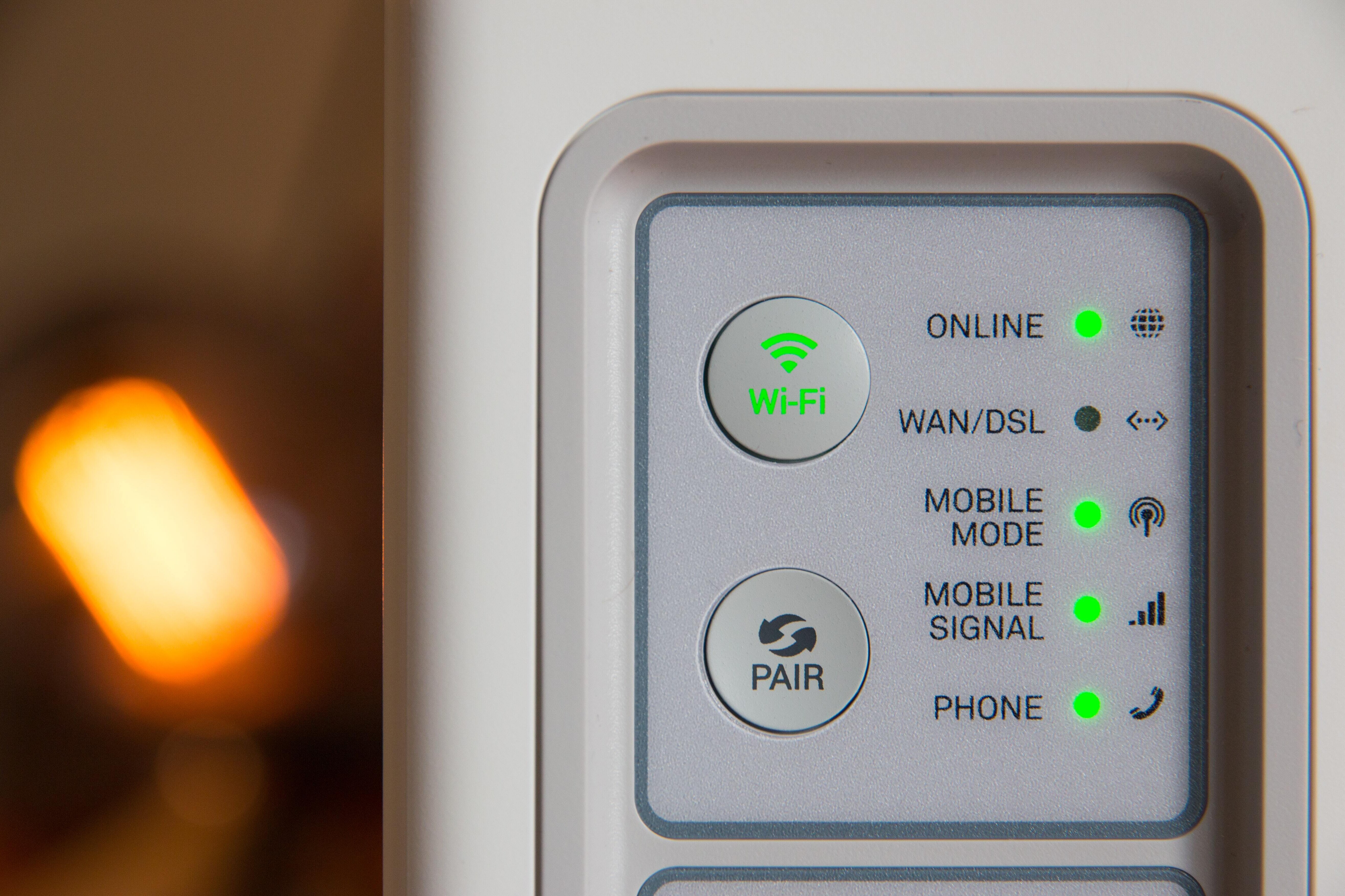 Close Up of WiFi System's Access Point Touchpad