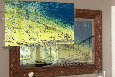 A Large Decorative Seura TV Mirror